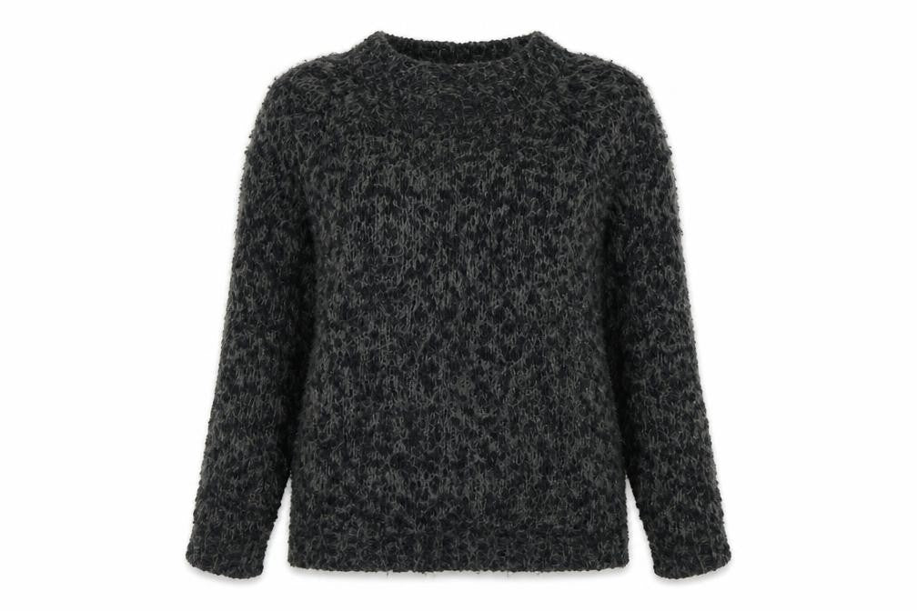 Front view of George women’s green animal print knit jumper, size UK 8