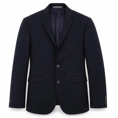 Burton Mens Blue Striped  Jacket Suit Jacket Size 36