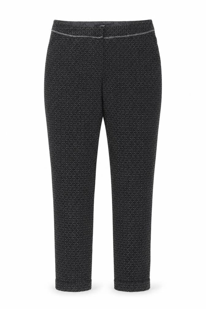 NEXT Womens Black Geometric  Trousers  Size 12 L28 in