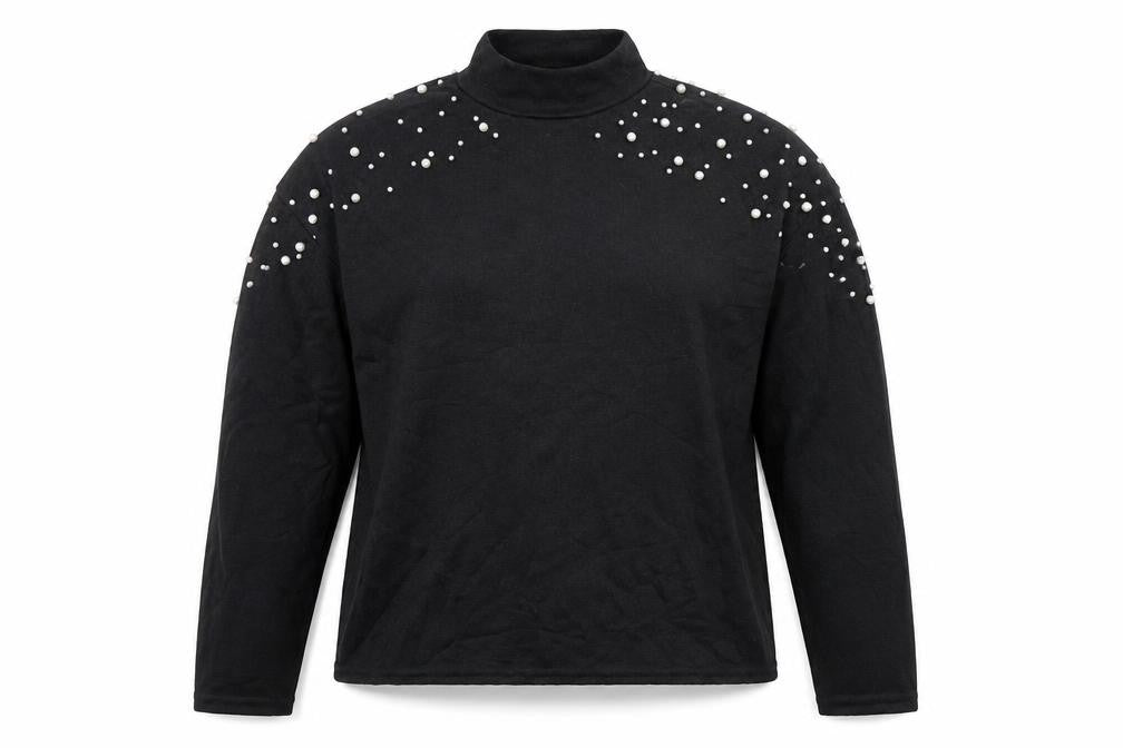 Front view of H&M women’s black jumper, size S