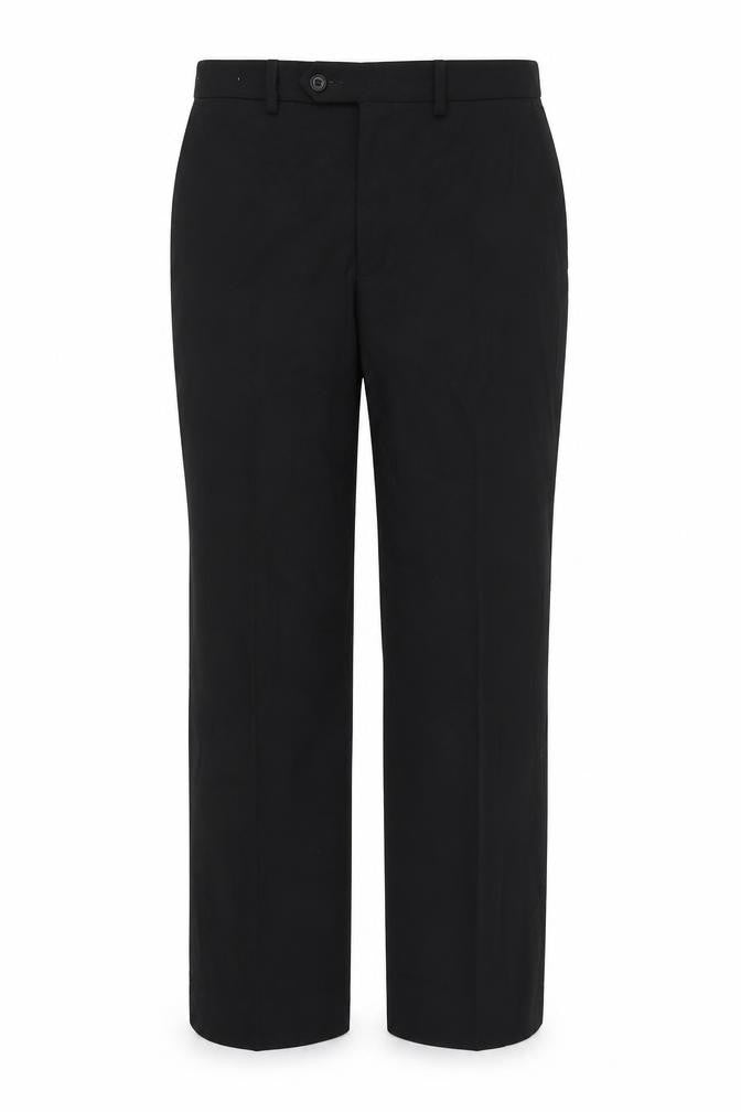 Front view of Marks & Spencer women’s black trousers, size UK 32, 25-inch leg