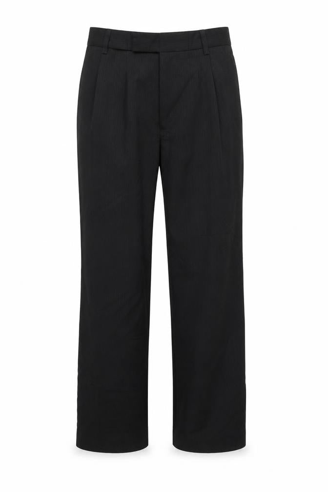 Preworn Womens Black Striped  Trousers  Size 8 L26.5 in