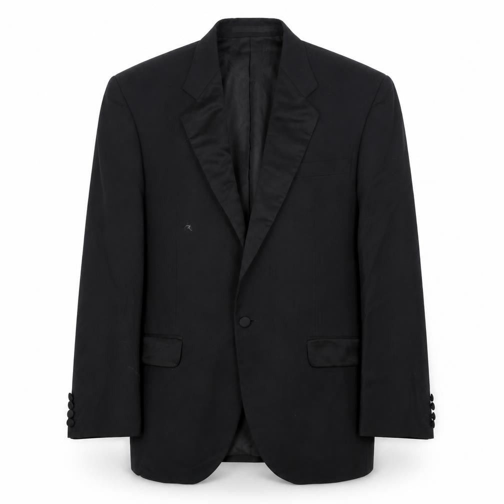 Front view of THE BRITISH men’s black jacket blazer, size 40