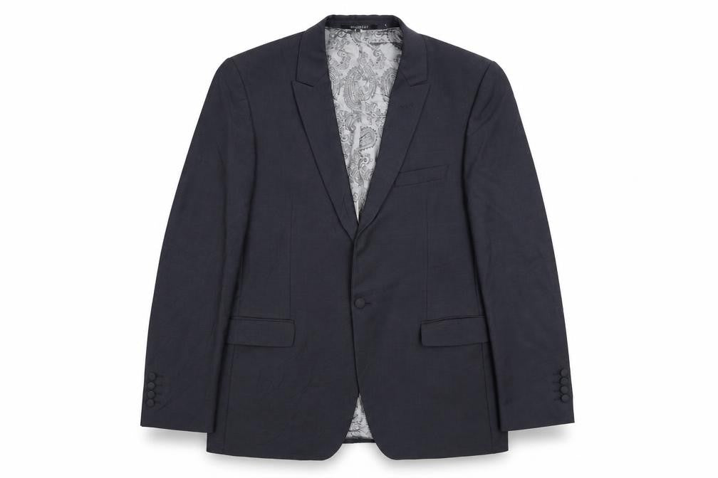 Front view of WILVORST men’s grey jacket suit jacket, size 40