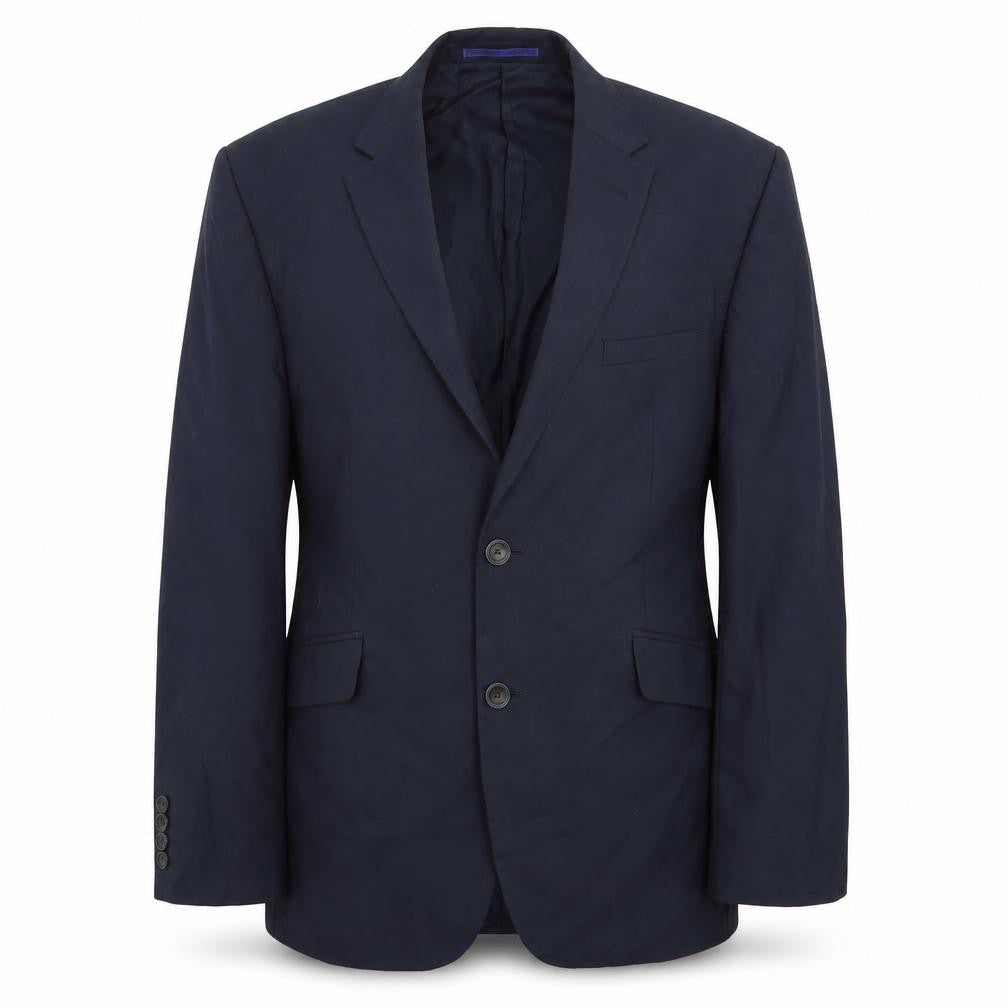 Front view of Marks & Spencer men’s blue jacket suit jacket, size 42