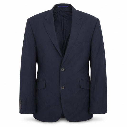 Front view of Marks & Spencer men’s blue jacket suit jacket, size 42