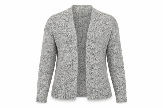 Front view of Vero Moda women’s brown knit cardigan jumper, size S