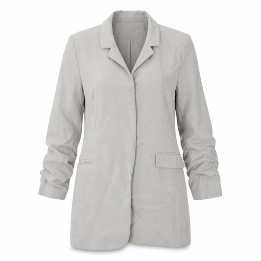 Front view of Marks & Spencer women’s green jacket blazer, size UK 6