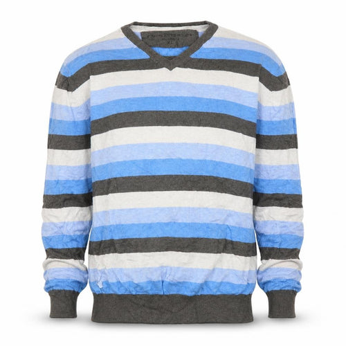 Debenhams Mens Blue Striped  Pullover Jumper Size XL