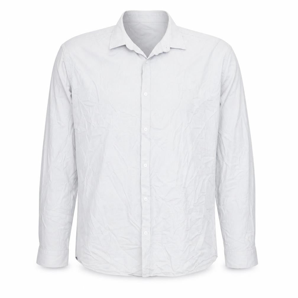 Front view of Limehouse men’s grey button-up, size 17
