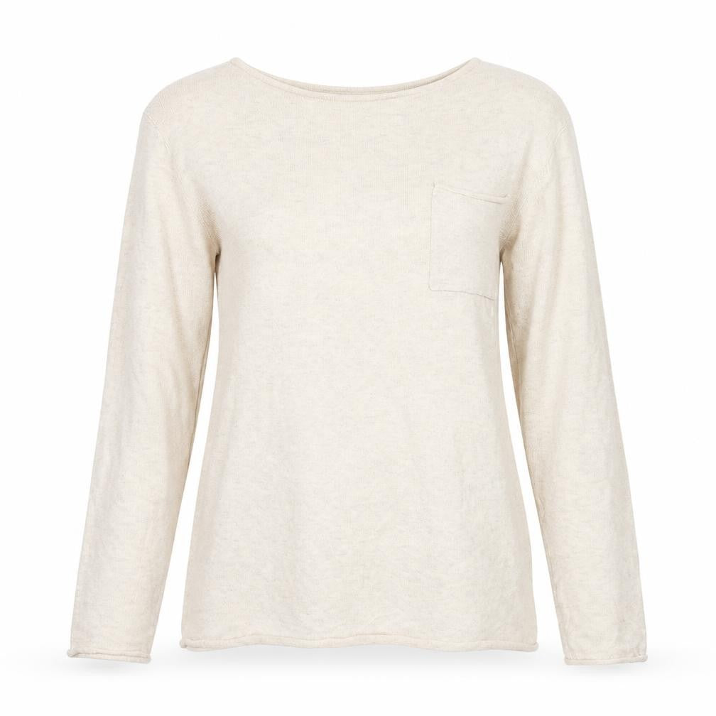 Front view of H&M women’s beige jumper, size M