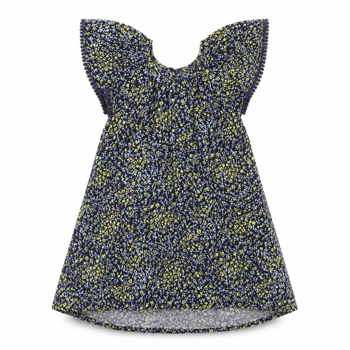 Oasis Girls Blue Floral A-Line Size 4 Years