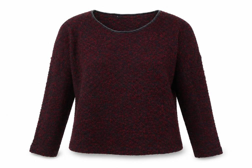 Front view of Atmosphere women’s purple jumper, size UK 10