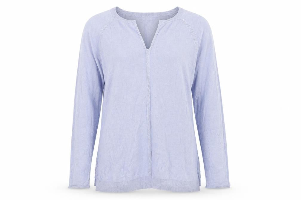 Front view of Next women’s blue jumper, size UK 14