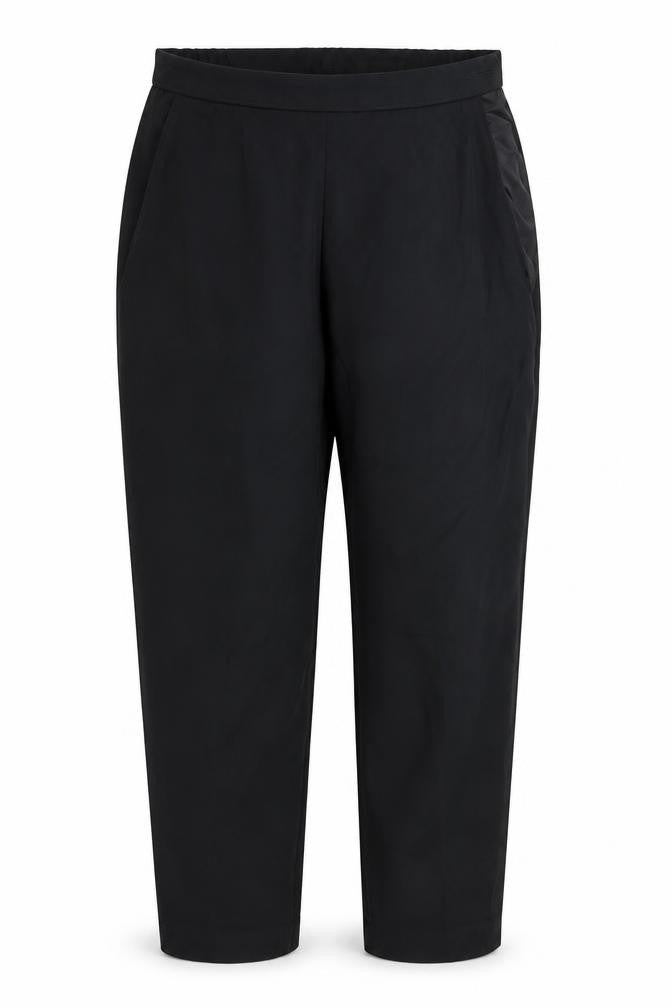 Front view of Marks & Spencer women’s black trousers, size UK 10, 25-inch leg
