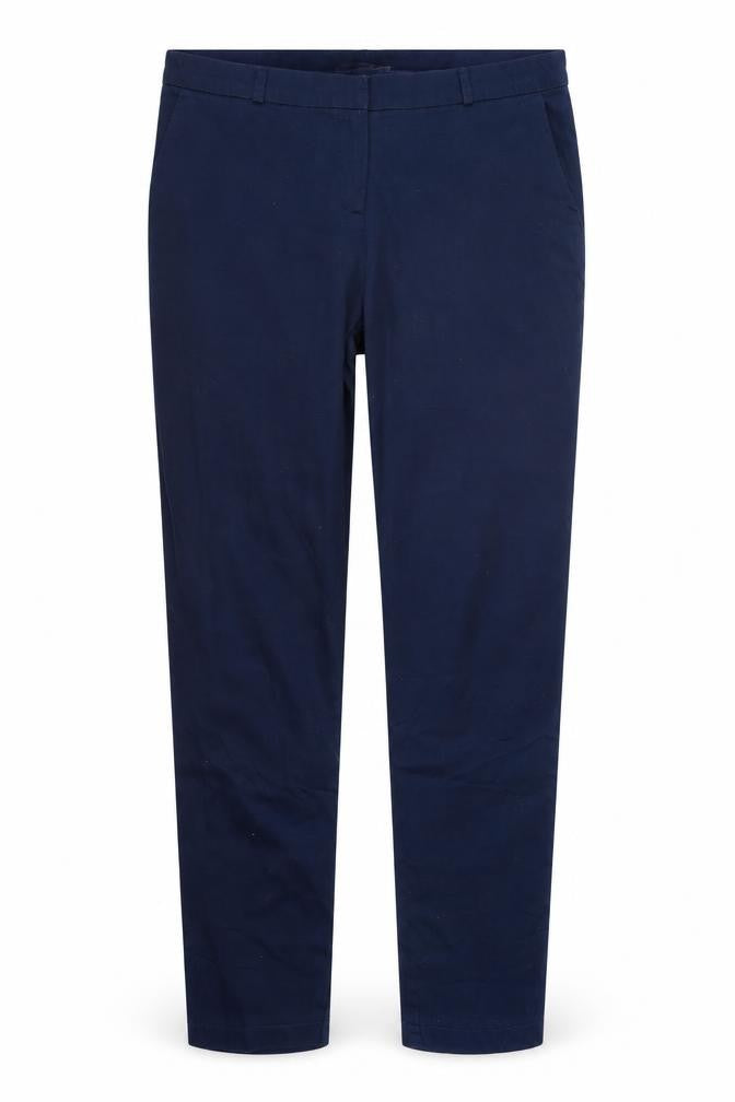 Front view of Atmosphere women’s blue trousers, size UK 10, 22-inch leg