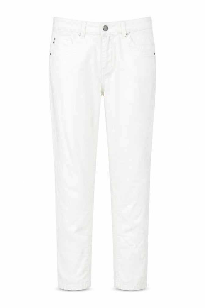 Front view of Papaya women’s white trousers, size UK 12, 26-inch leg