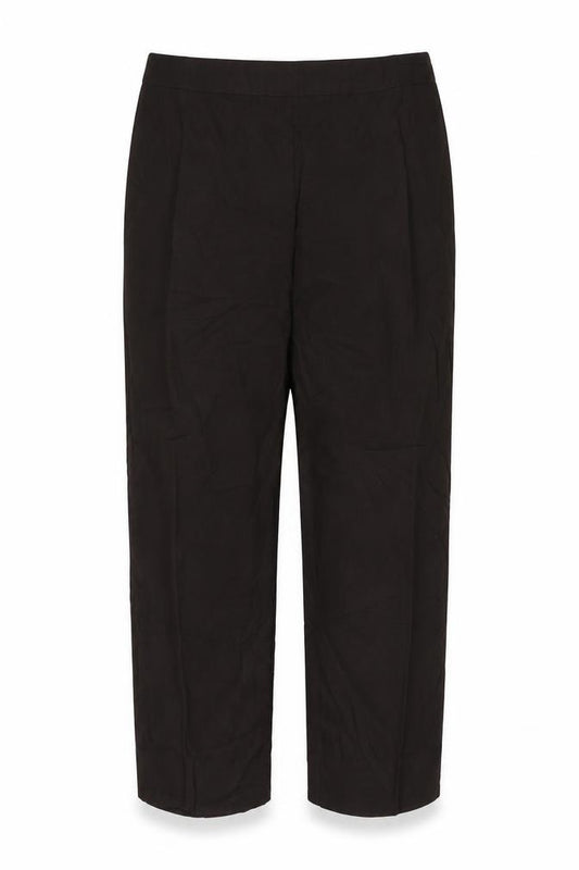 Front view of Preworn women’s brown trousers, size UK 24, 24-inch leg