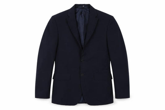 Front view of Debenhams men’s blue jacket blazer, size 38