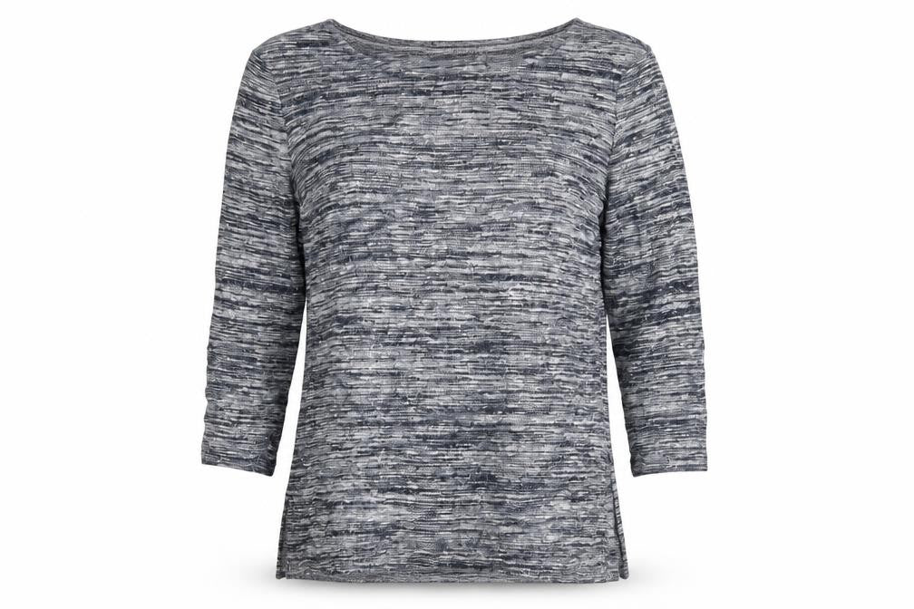 Front view of Marks & Spencer women’s blue basic blouse, size UK 8