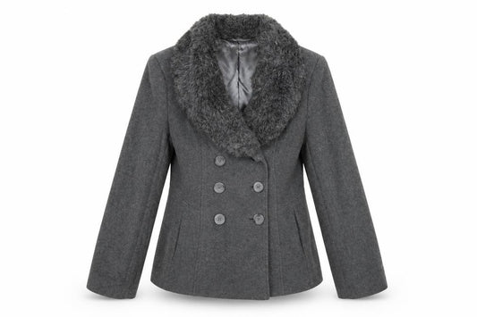 Front view of Precis women’s grey jacket, size UK 12