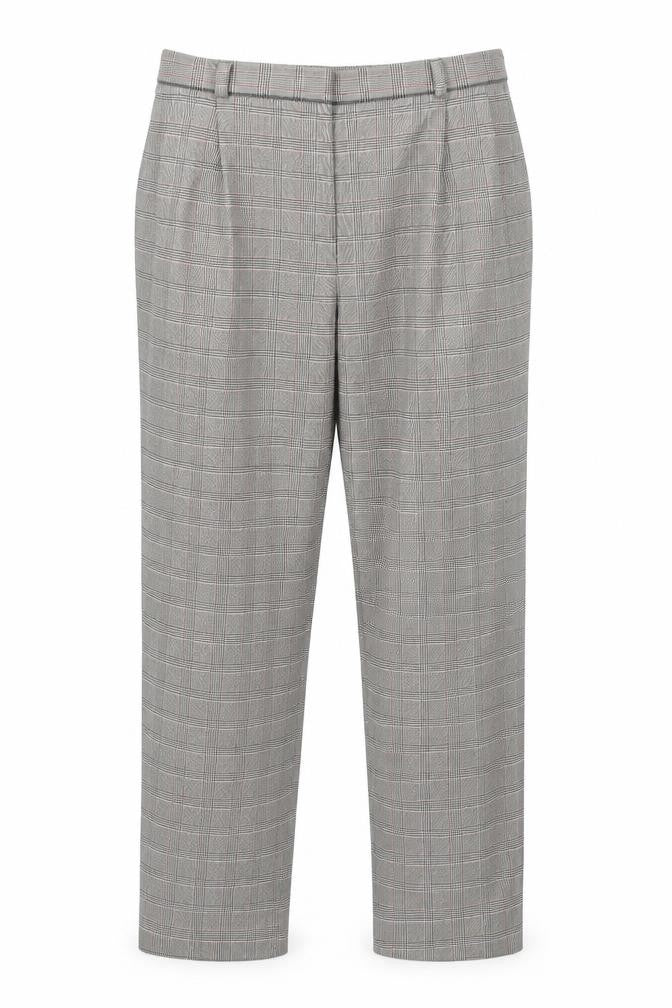 Preworn Womens Beige Check  Trousers  Size 30 in L28 in