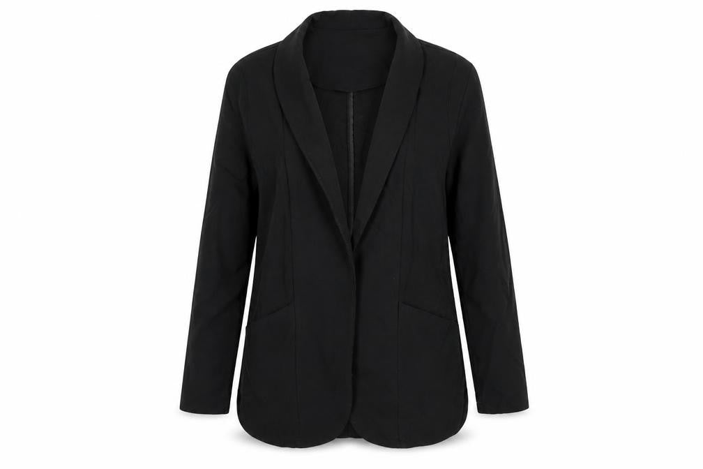 Front view of New Look women’s black jacket blazer, size UK 8