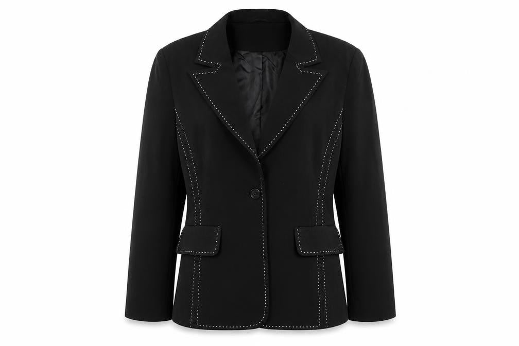 Front view of Primark women’s black jacket suit jacket, size UK 12