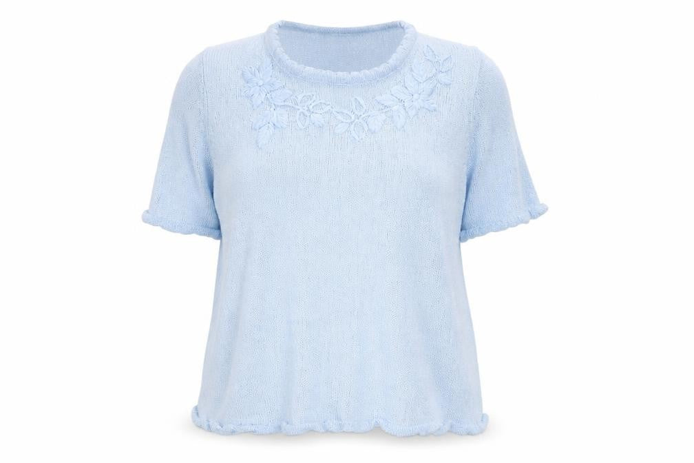Charmance Womens Blue  Knit Pullover Jumper Size 18