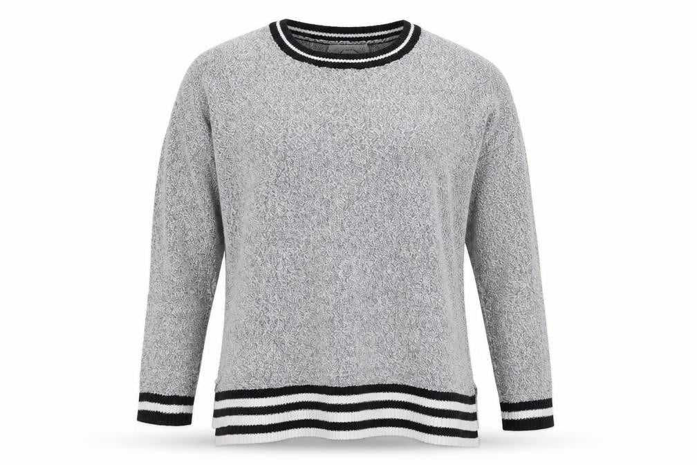 Front view of Archy & Co. women’s grey jumper, size L