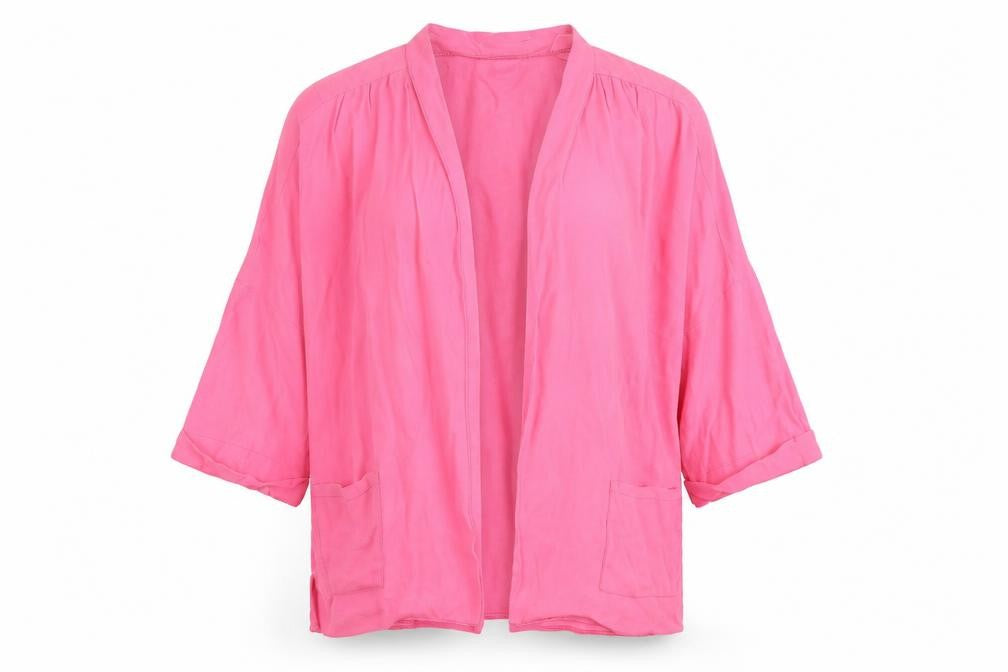 Front view of New Look women’s pink jacket blazer, size UK 10