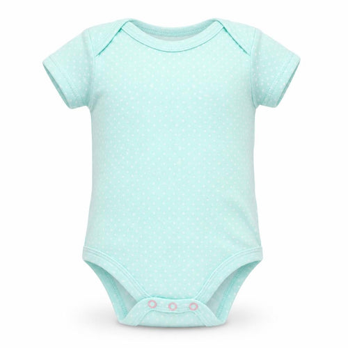 Bright Stars Baby Green Polka Dot  Romper One-Piece Size 6-9 Months