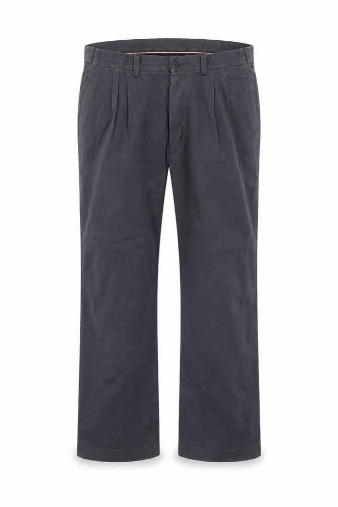 Front view of Marks & Spencer men’s black straight jeans, size 16, 28-inch leg