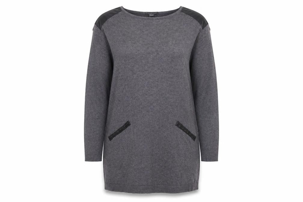 Front view of Primark women’s grey jumper, size UK 16