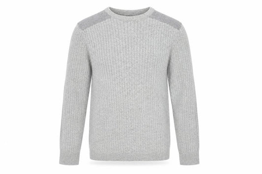 Front view of River Island men’s grey jumper, size S