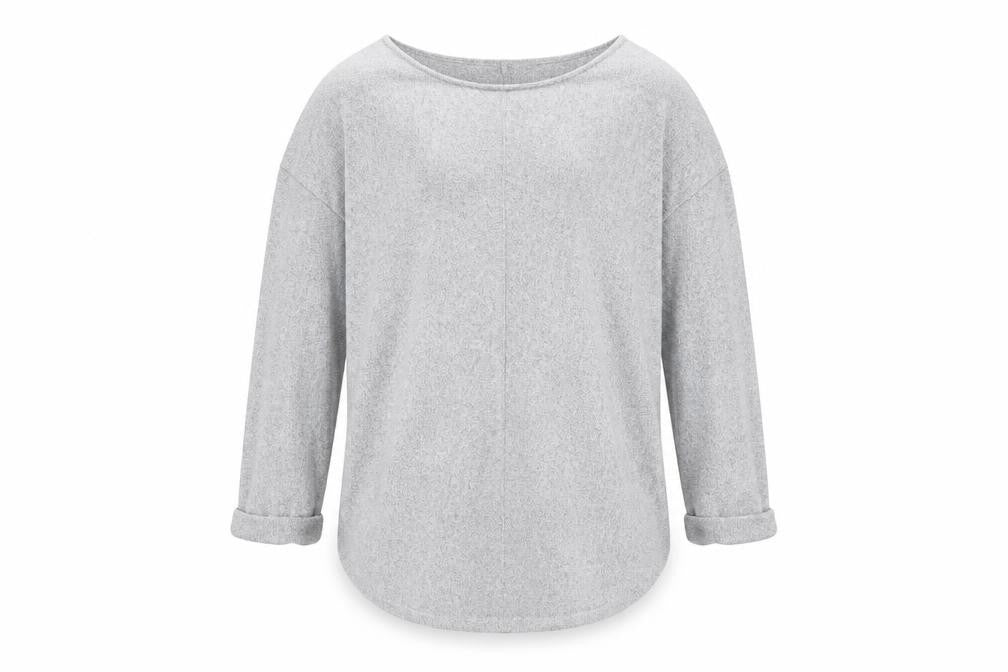 Front view of F&F women’s grey jumper, size UK 12