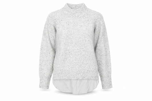 Front view of Next women’s grey knit jumper, size UK 10