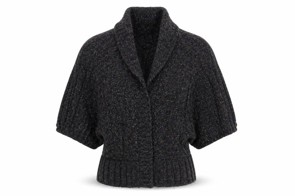 Front view of Next men’s blue knit cardigan jumper, size XS