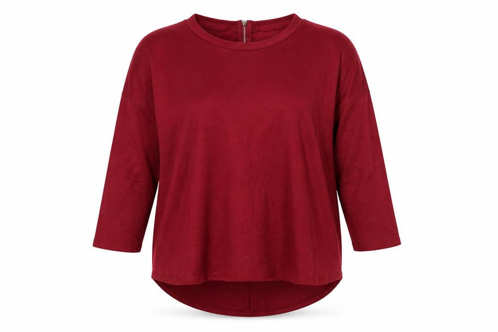 Front view of Primark women’s red jumper, size M