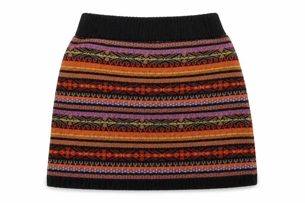 Front view of That's it! women’s multicoloured geometric mini skirt, size XS