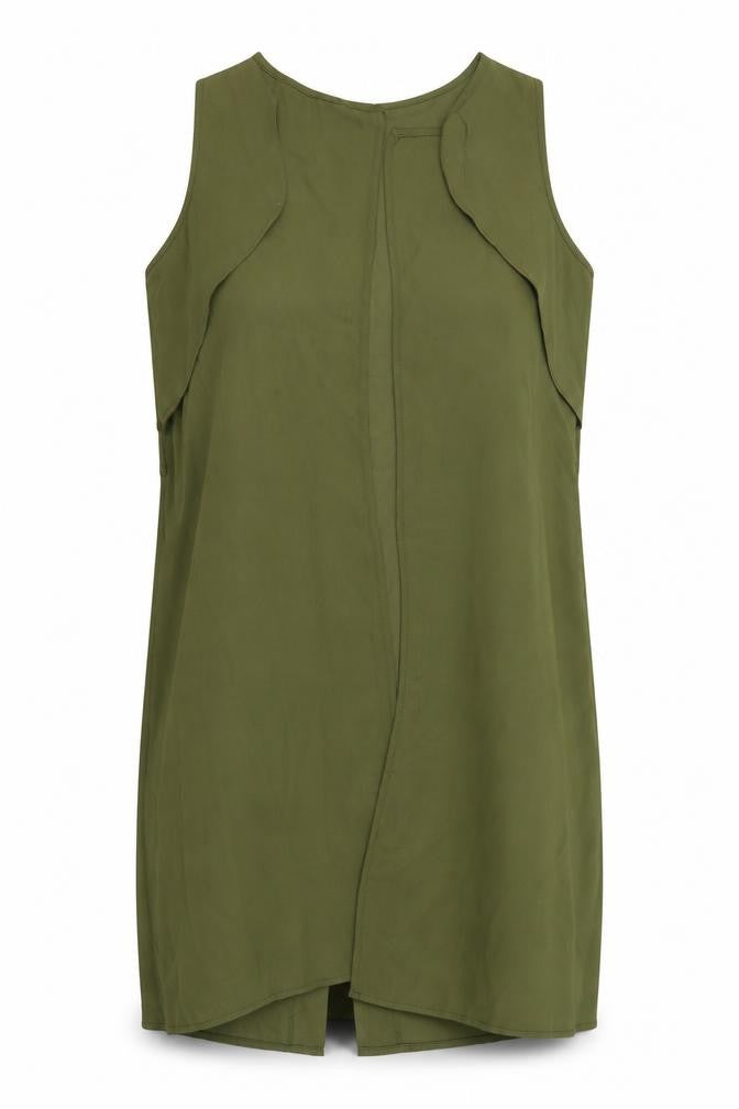 Front view of Influence women’s green blouse, size UK 8