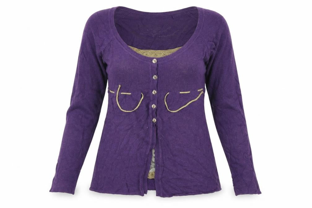 Fish and Cash Womens Purple   Pullover Jumper Size L