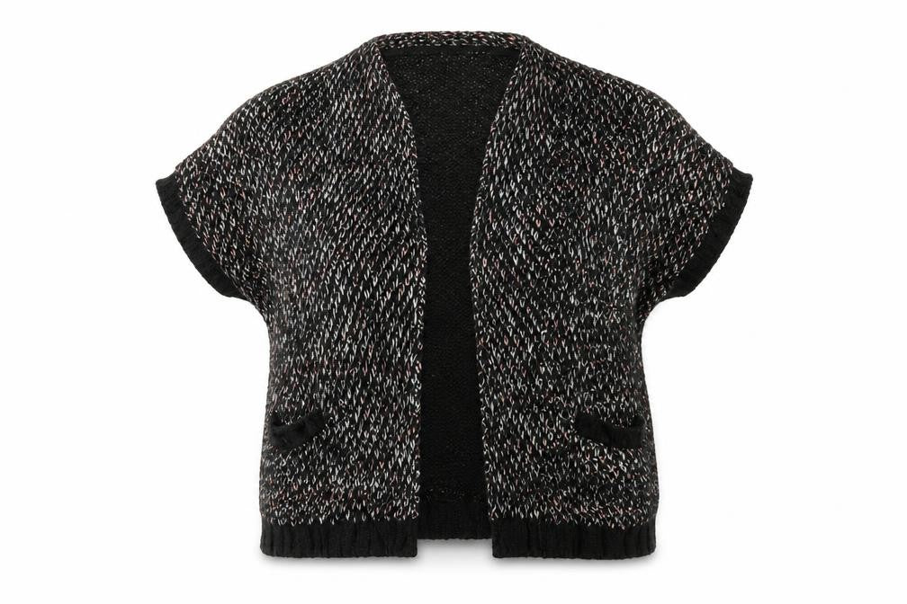 Front view of Per Una women’s multicoloured cardigan jumper, size UK 16