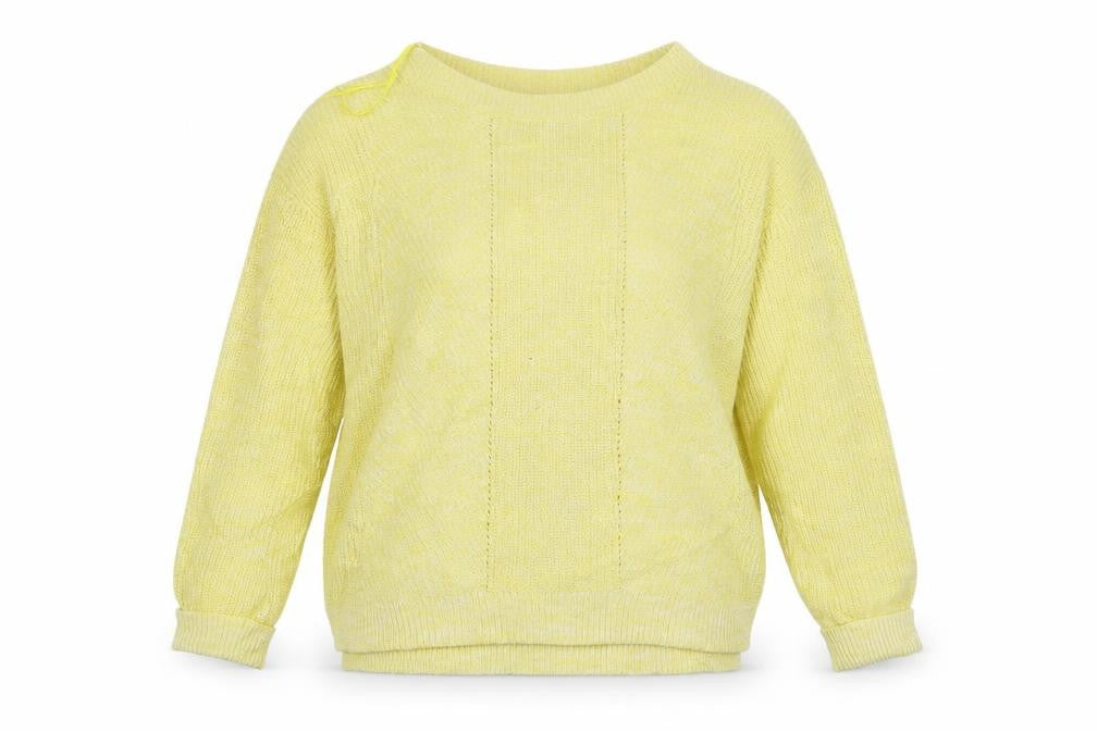 Front view of Marks & Spencer women’s yellow jumper, size M