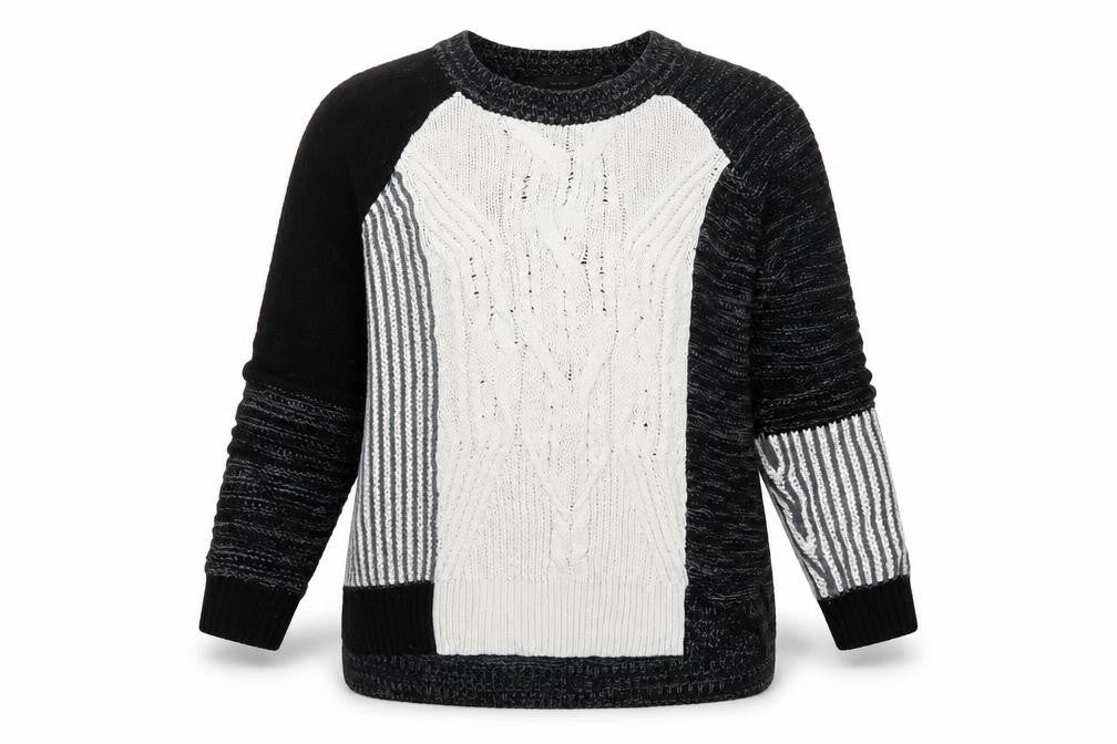 Front view of River Island women’s multicoloured jumper, size UK 8