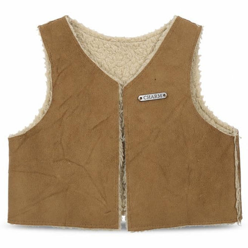 max Girls Brown   Vest Jumper Size 6-9 Months