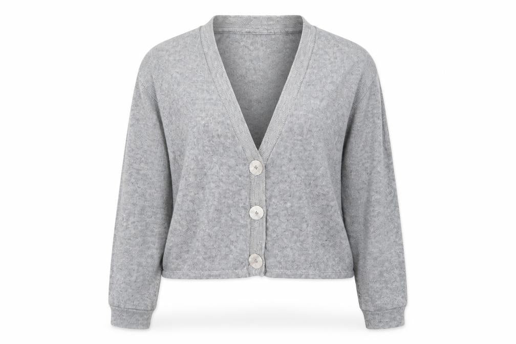 Front view of Zara women’s grey knit cape jumper, size L