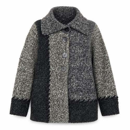 Marks and Spencer Womens Grey  Knit Cardigan Jumper Size 10  - Colourblock