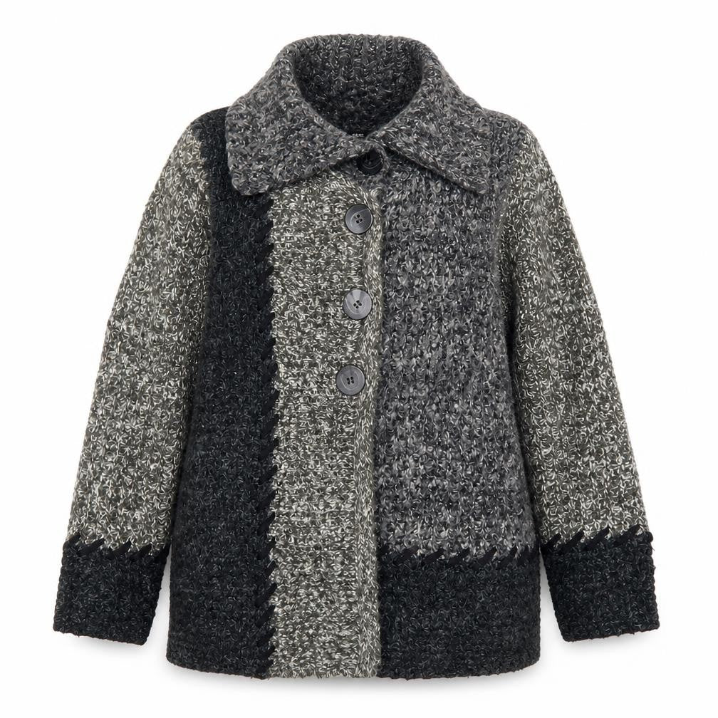 Marks and Spencer Womens Grey  Knit Cardigan Jumper Size 10  - Colourblock