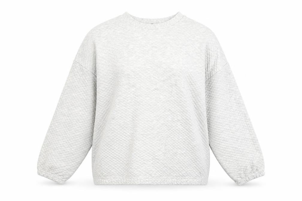 Front view of Primark women’s grey jumper, size UK 12